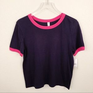 BP NWT Blue & Pink Crop Top Sz M